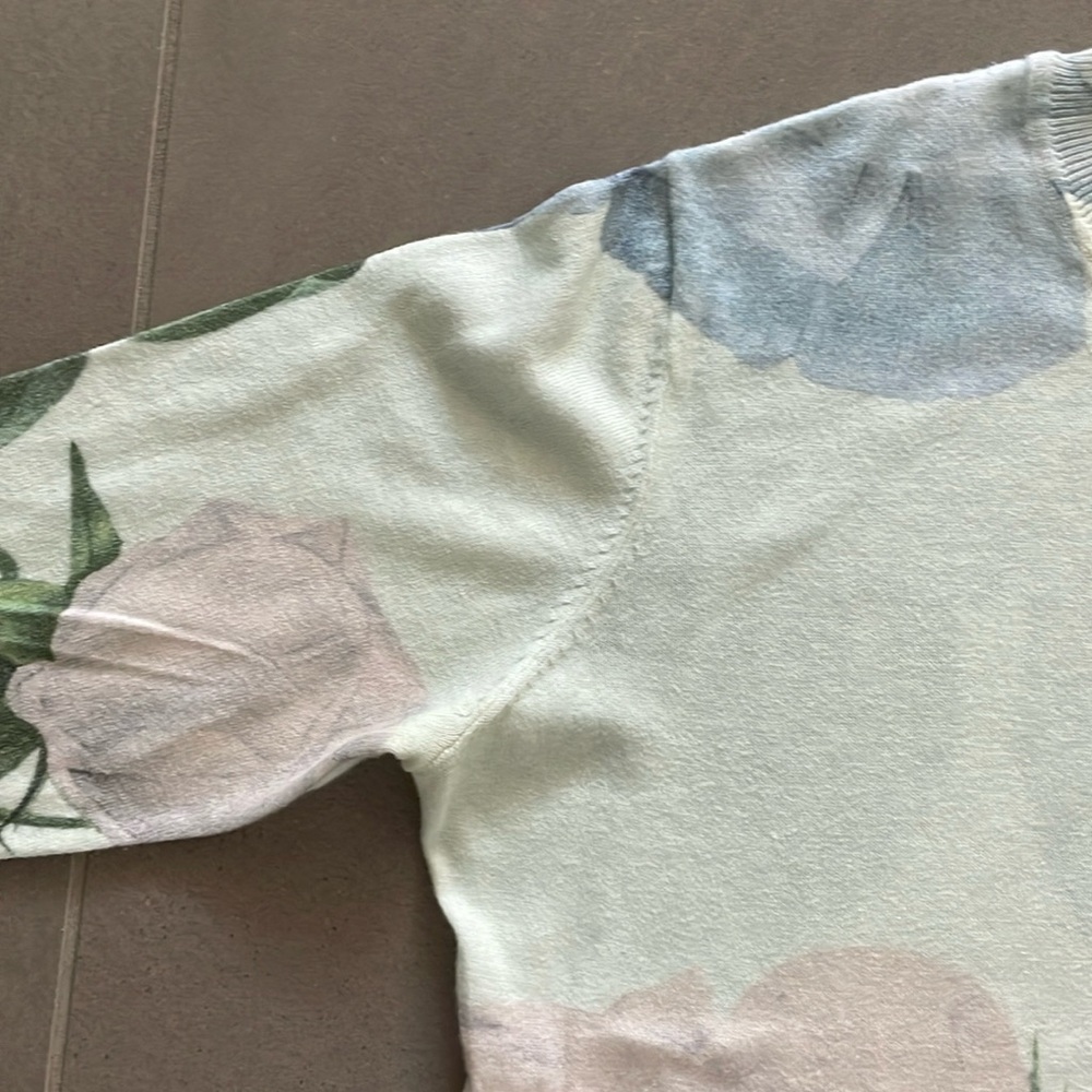 Ted Baker Blue and Green floral insect pullover sweater - Picture 4 of 16
